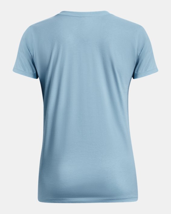 Women's UA Rival Logo Short Sleeve in Blue image number 5